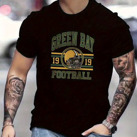 Men's Creative Tops, Casual Short Sleeved Round Neck T-shirts, Summer Outdoor Men's Clothing