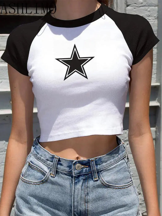 Female Y2K Clothes Star Tops Heaventlyshop