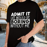 Printed T-shirt, Men's T-shirt, Summer Casual Short Sleeved T-shirt - Heaventlyshop