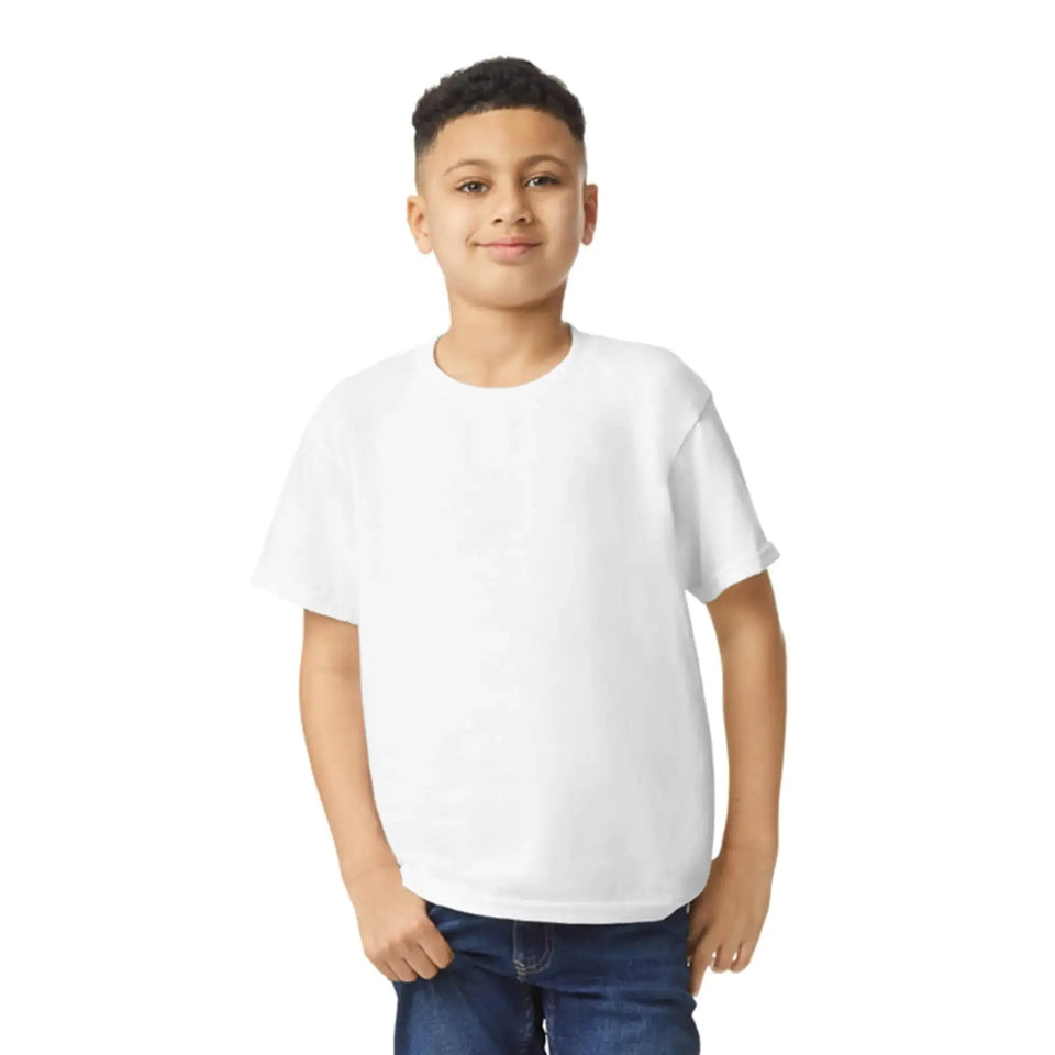Gildan Youth Heavy Cotton T-Shirt, Style G5000B, 2-Pack X-Large White - Heaventlyshop