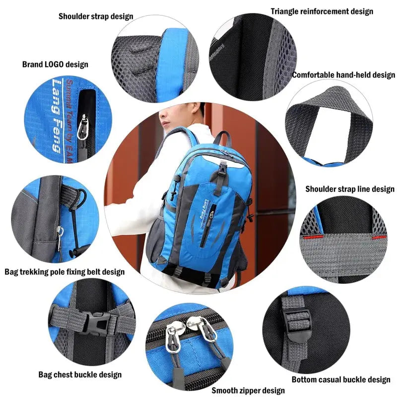 40L Men Women Travel Backpack Rucksack Camping Laptop Hiking School Book Bag USA Heaventlyshop