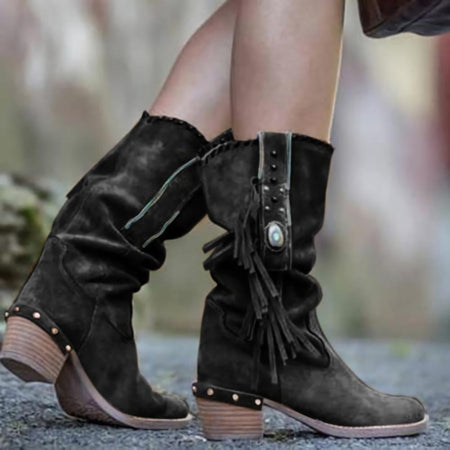 Medium Boots, Thick Heels, Martin Boots, Women's Boots Heaventlyshop