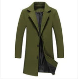 Autumn And Winter New Mens Solid Color Casual Business Woolen Coats Heaventlyshop