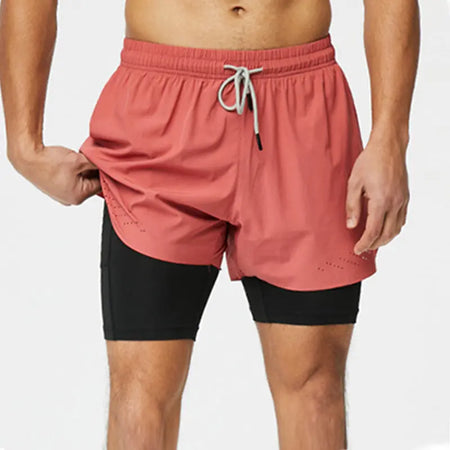 Double-layer Professional Running Shorts Quick-drying Breathable Fitness Shorts Heaventlyshop