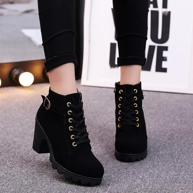 Cross strappy booties with Martin boots Heaventlyshop