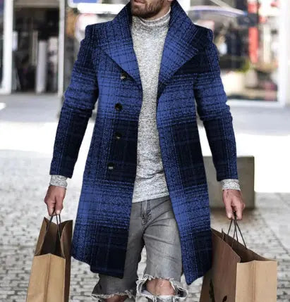 Plaid Men's Coat New Foreign Trade Wish Coat Heaventlyshop