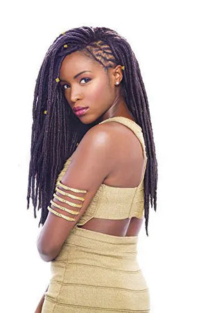 African black solid braided chemical fiber wig Heaventlyshop