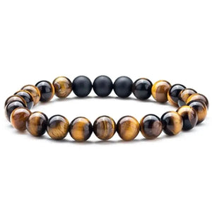 Tiger Eye Couple Bracelets Matte Black Agate Beads Bracelet Heaventlyshop