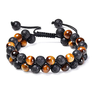 Tiger Eye Couple Bracelets Matte Black Agate Beads Bracelet Heaventlyshop