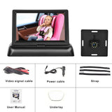 12-24V Folding Screen For Baby Monitoring Images In Car With Cigarette Lighter Power Cord  Night Vision Eight-lamp Camera Heaventlyshop