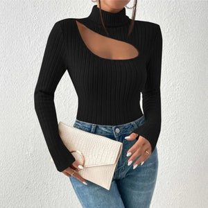 Women's Hollow-out Turtleneck Bottoming Shirt Heaventlyshop