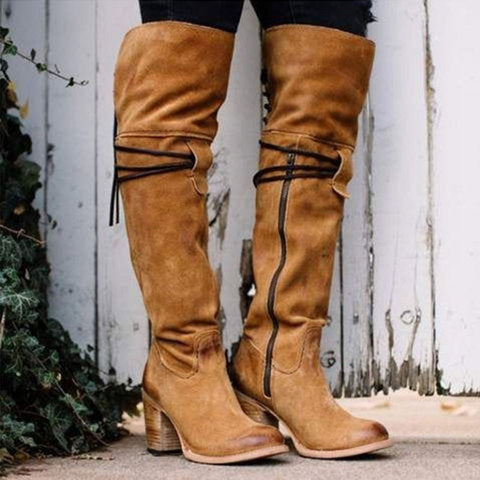 Autumn And Winter Warm Boots Over The Knee Boots Long Boots Heaventlyshop