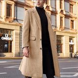 Men's long trench coat woolen coat Heaventlyshop