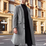 Men's long trench coat woolen coat Heaventlyshop