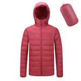 Men's Lightweight Hooded Coat Winter Warm Solid Color Zipper Jacket Fashion Portable Outerwear Top Clothing Heaventlyshop