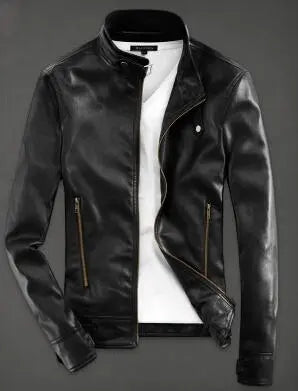 Men PU Leather Jacket - Heaventlyshop