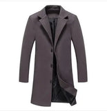 Autumn And Winter New Mens Solid Color Casual Business Woolen Coats Heaventlyshop