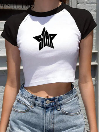 Female Y2K Clothes Star Tops Heaventlyshop