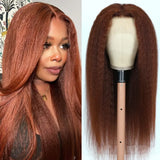 Medium Split Fluffy Brown Long Straight Hair Heaventlyshop