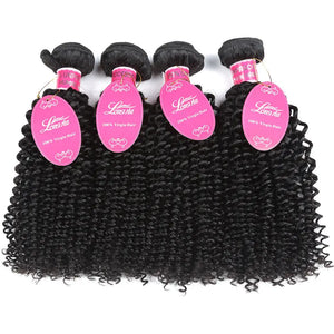 10A Deep Curly Brazilian Human Hair Bundles Weave Heaventlyshop