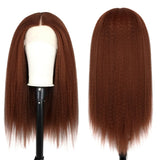 Medium Split Fluffy Brown Long Straight Hair Heaventlyshop