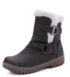 Belt Buckle Flat Martin Boots Short Snow Boots Heaventlyshop