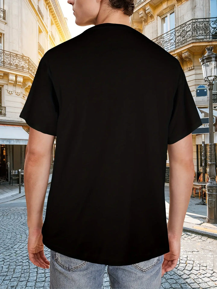 Printed T-shirt, Men's T-shirt, Summer Casual Short Sleeved T-shirt - Heaventlyshop