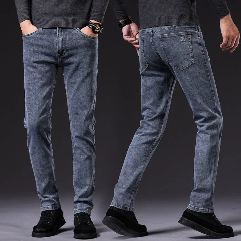 Slim Fit Elastic Straight Jeans For Men Heaventlyshop