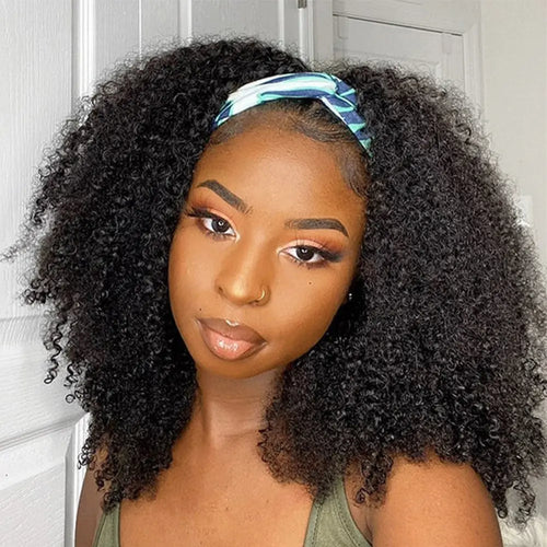 200 Curly Headbandwig Human Hair Wigs Heaventlyshop