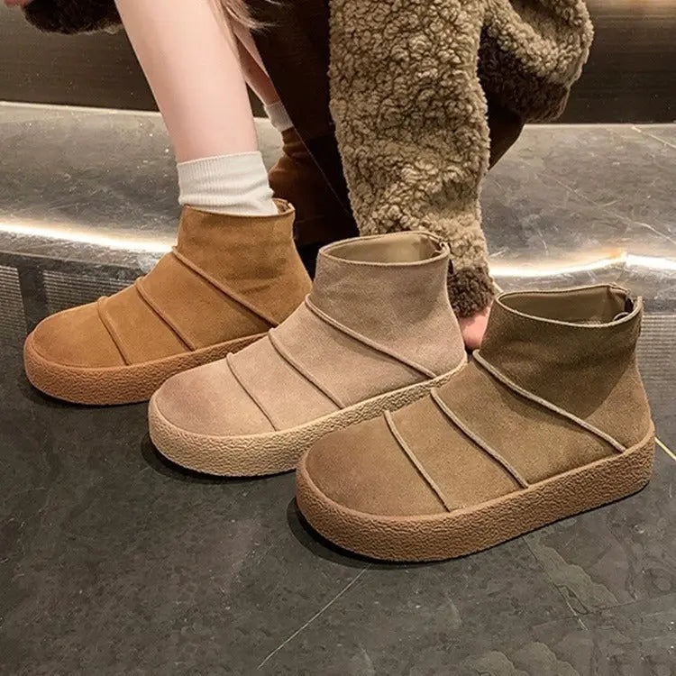 Soft Bottom Short Comfortable Back Zipper Boots Heaventlyshop