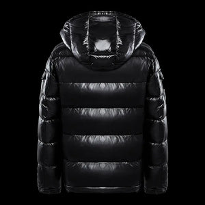 Down Jacket Black Glossy Couples Coat Heaventlyshop