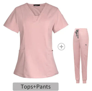 V-neck Split Surgical Gown Suit Female Short-sleeved Nurse Heaventlyshop