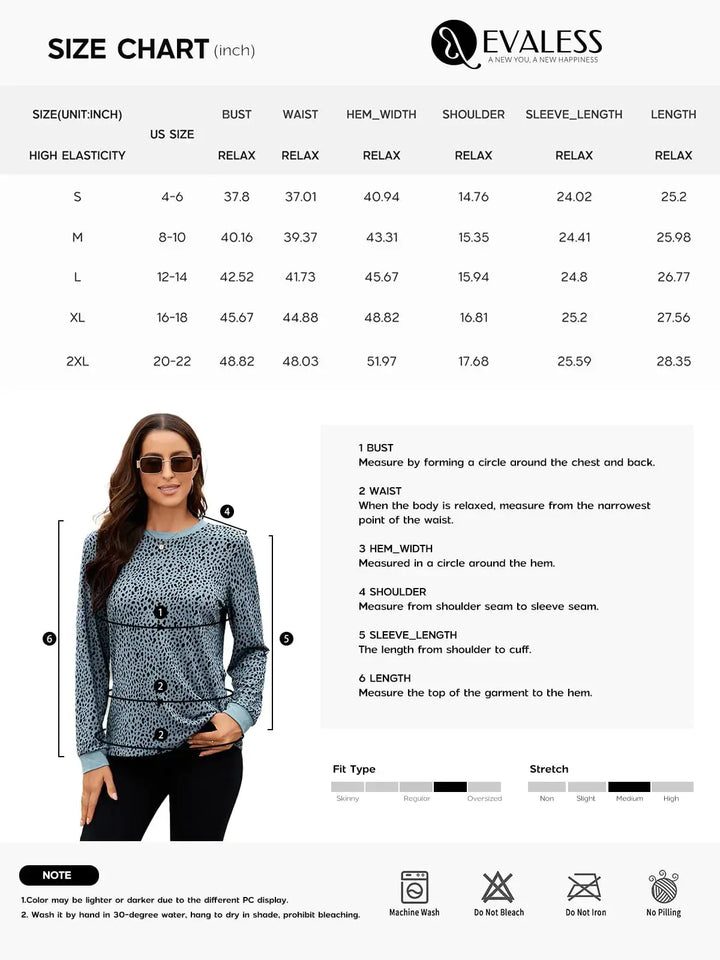 EVALESS Womens Casual Polka Dots Tops Crewneck Long Sleeve Shirts Fall 2024 Lightweight Loose Sweatshirts XX-Large E Black Striped Heaventlyshop