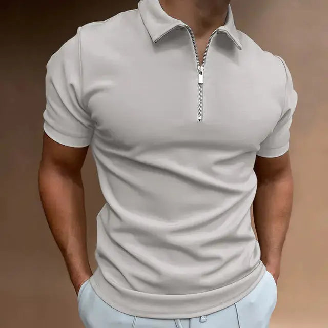 Summer Men's Solid Color Polo Shirts Heaventlyshop