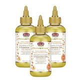 African Pride Moisture Miracle 5 Essential Oils - Contains Castor, Grapeseed, Argan, Coconut & Olive Oil, Seals in Moisture & Adds Shine to Hair, Vitamin E, 4 oz 4 Fl Oz (Pack of 1) Heaventlyshop