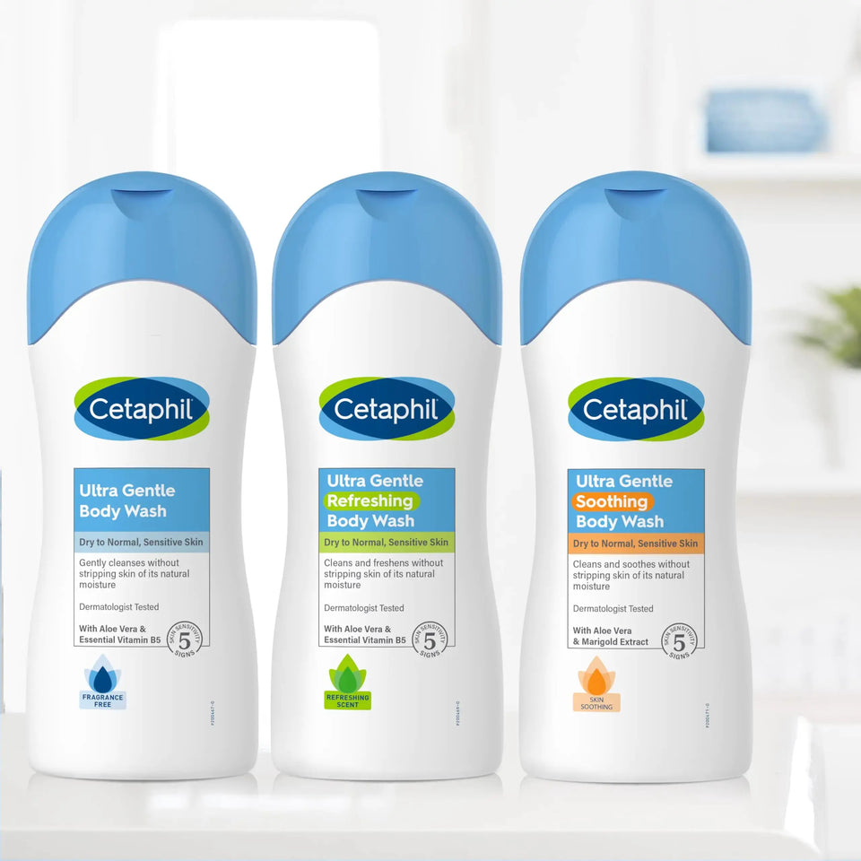 Cetaphil Ultra Gentle Refreshing Body Wash, For Dry to Normal, Sensitive Skin, 16.9oz, with Aloe Vera, Calendula, Vitamin B5, Hypoallergenic, Fragrance Free, Dermatologist Tested Heaventlyshop