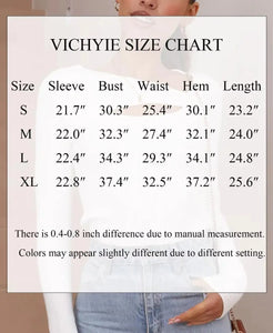 VICHYIE Womens Fashion Fall Clothes One Piece Cutout Tops Long Sleeve Ribbed Slim Fitted Shirts Tee Tshirts Large Long-moss Green Heaventlyshop