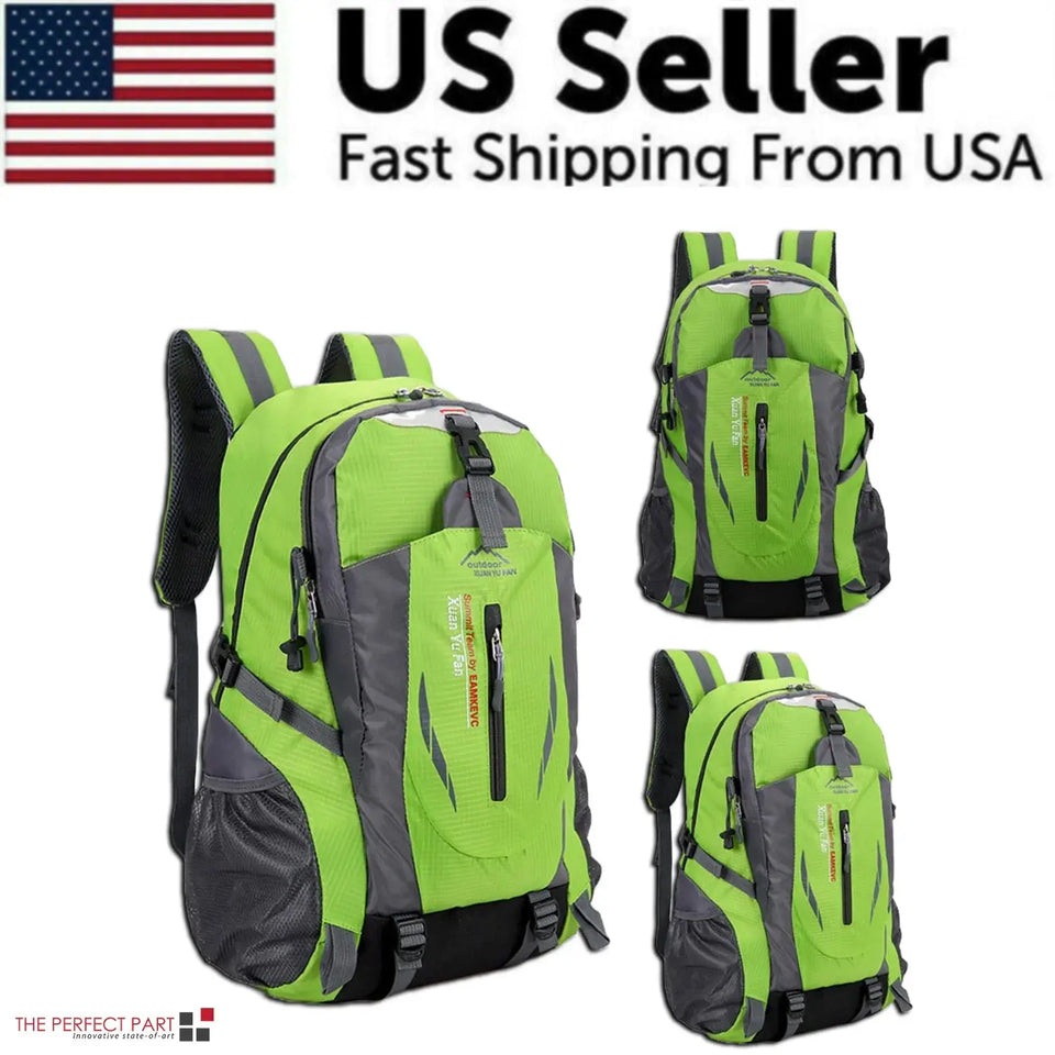 40L Men Women Travel Backpack Rucksack Camping Laptop Hiking School Book Bag USA Heaventlyshop