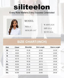 siliteelon Women's Stain Shield Dress Shirts Wrinkle Free Long Sleeve Shirts Solid Work Business Button Down Shirts XX-Large Slate Blue Heaventlyshop