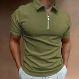 Summer Men's Solid Color Polo Shirts Heaventlyshop