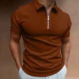 Summer Men's Solid Color Polo Shirts Heaventlyshop