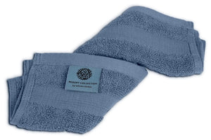 Resort Collection Soft Washcloth Face Body Towel Set 12 Pack Blue 12x12 Luxury Heaventlyshop