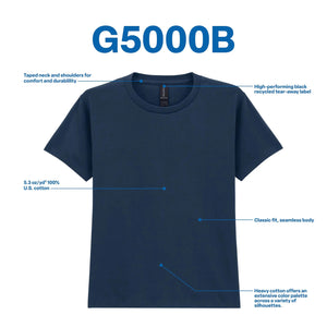 Gildan Youth Heavy Cotton T-Shirt, Style G5000B, 2-Pack X-Large White - Heaventlyshop