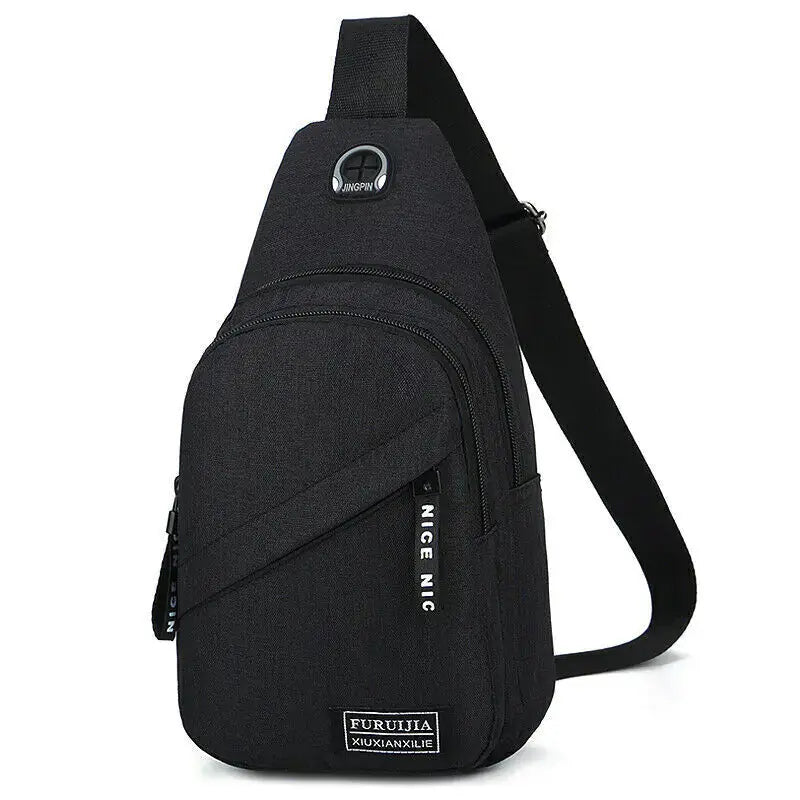 Men Women Sling Bag Chest Fanny Packs Cross Body Travel Sports Shoulder Backpack Heaventlyshop