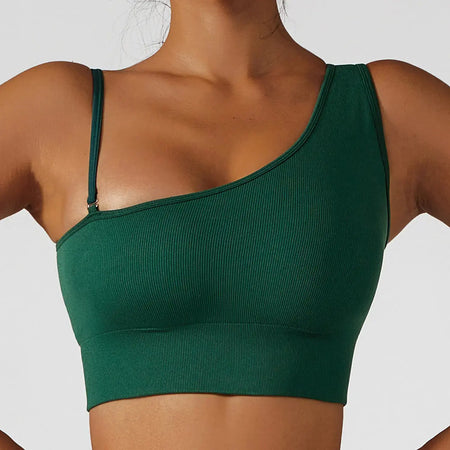 Summer Sexy Oblique Shoulder Yoga Clothes Tops Heaventlyshop