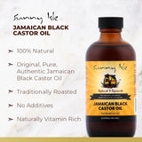 Sunny Isle Jamaican Black Castor Oil 4oz | 100% Natural Treatment for Hair, Scalp and Skin Unscented 4 Fl Oz (Pack of 1) Heaventlyshop