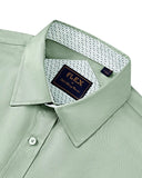 J.VER Men's Casual Long Sleeve Stretch Dress Shirt Wrinkle-Free Regular Fit Button Down Shirts Medium Sage Green Heaventlyshop