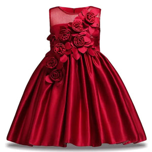 Red Flower Dress Heaventlyshop