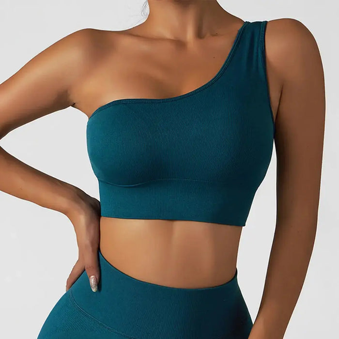 Summer Sexy Oblique Shoulder Yoga Clothes Tops Heaventlyshop