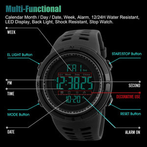 SKMEI Men's Digital Army Military Sport Quartz Analog Chrono Waterproof Watch US Heaventlyshop